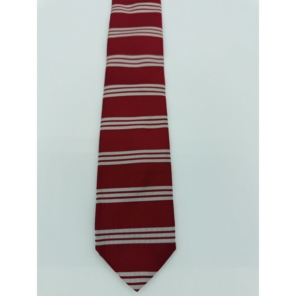 Brooks Brothers Red Stripe Tie Slim 63" x 2.75" Classic Necktie USA Repp Stripe